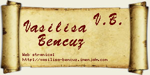 Vasilisa Bencuz vizit kartica